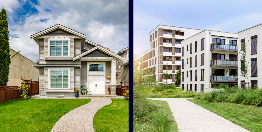 single family and multifamily apartment comparison